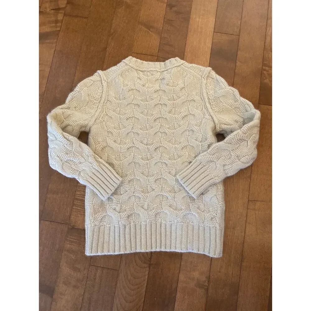 Ann Taylor pearl embellished wool and rabbit hair sweater size small P